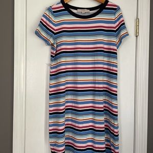 Loft Striped Cotton Dress